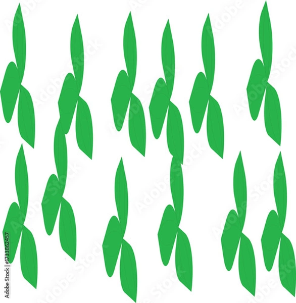 Fototapeta vector illustration of a green leaf