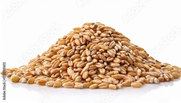 Obraz Wheat Grains Isolated On White Background
