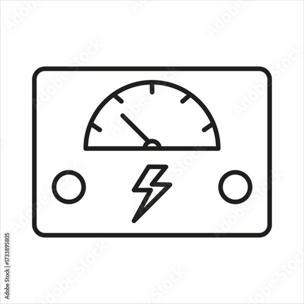Fototapeta Electrical Meter Icon Design Elements Illustration