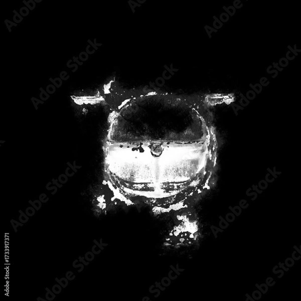 Fototapeta Isolated Rust Stain Texture – Alpha Channel PNG