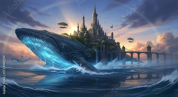 Obraz Floating City on a Whale.