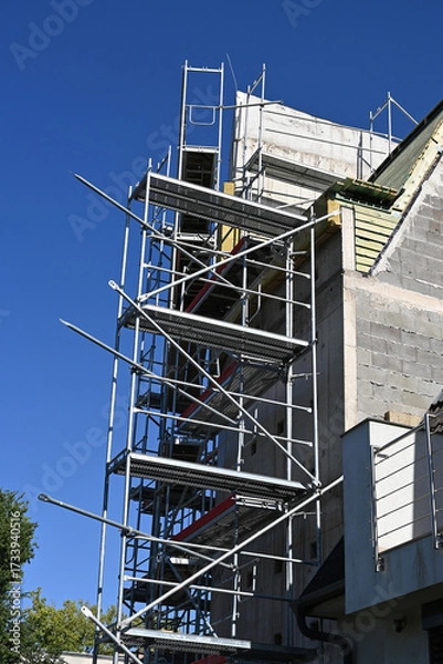 Obraz Construction frame at the construction site