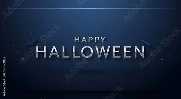 Fototapeta Happy Halloween Background with Spider, Web and Minimal Design