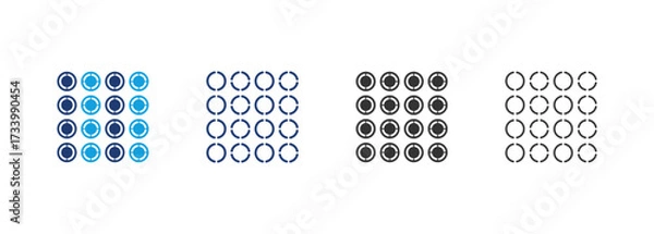 Fototapeta Heterogeneous Icon Set Multiple Style Collection