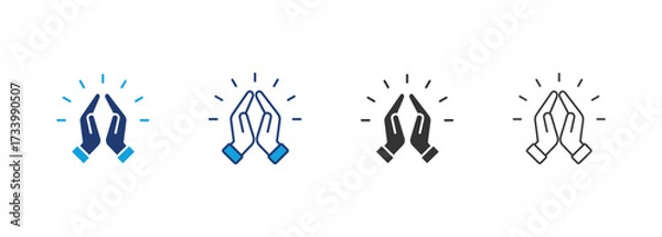 Fototapeta Respect Icon Set Multiple Style Collection