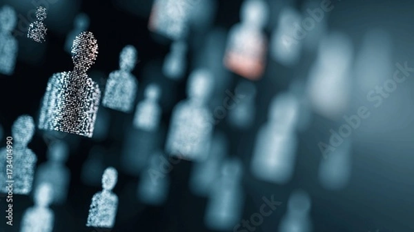 Fototapeta Find your ideal candidate with this modern talent pool concept, perfect for recruitment, HR, and building your high-performing team with data insights