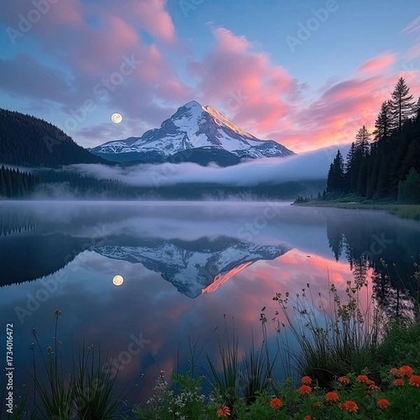 Obraz lake in the mountains