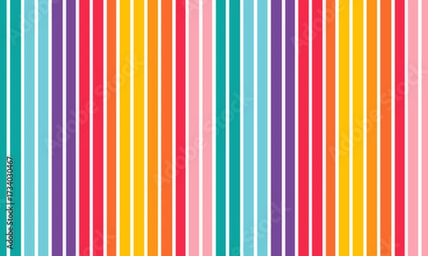 Fototapeta Bright Rainbow Candy Stripe Seamless Pattern