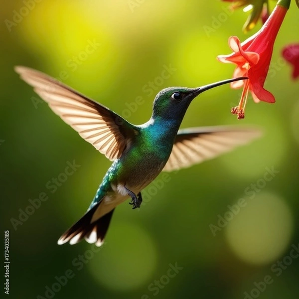 Fototapeta hummingbird in flight