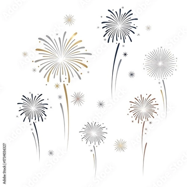 Obraz Festive Fireworks Display.