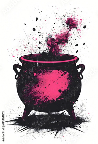 Fototapeta Abstract Cauldron with Colorful Splashes