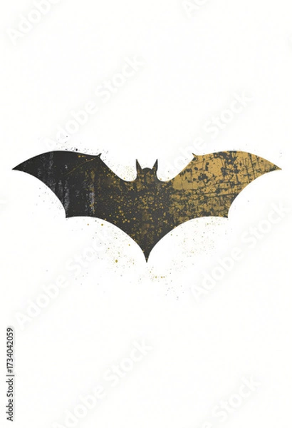 Fototapeta Stylized Bat with Dripping and Splatter Effect