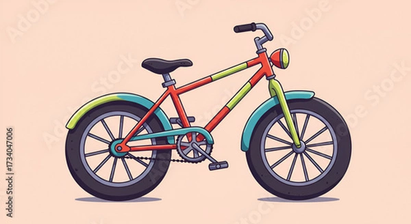 Obraz bicycle on a white background