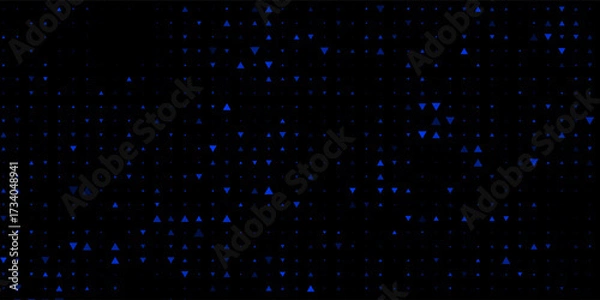 Fototapeta Led screen light background texture with pixel pattern. Digital tv display wall panel in blue, pink and purple gradient. Abstract bright television videowall grid vector design template with circle