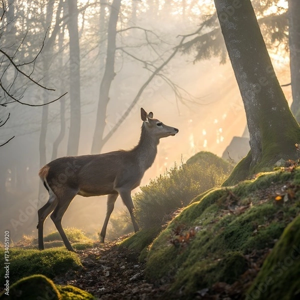 Obraz deer in the woods