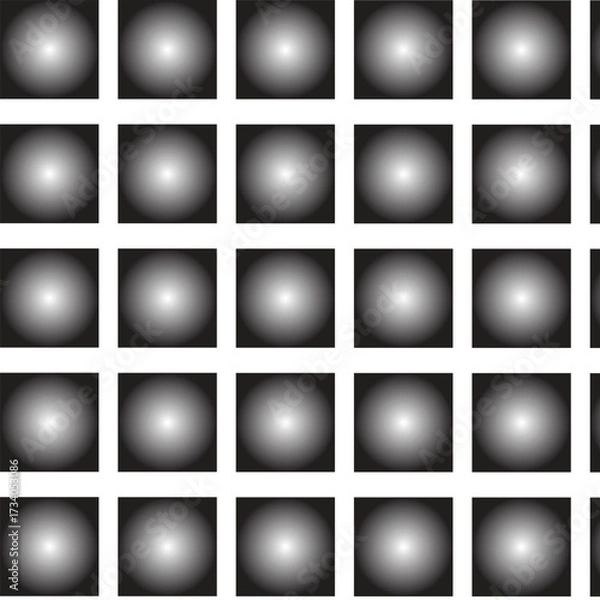 Obraz Dot Work Hand Drawn Stippled Square Stock Vector