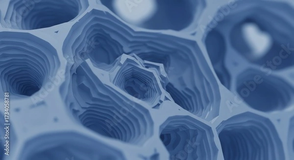 Fototapeta Hexagonal structure with layered details
