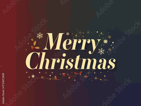 Obraz Merry Christmas Festive Typography