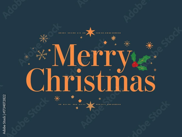 Obraz Merry Christmas Festive Typography