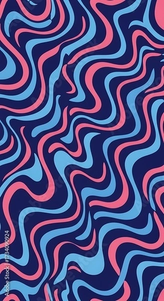 Obraz Abstract Wavy Pattern Wallpaper.