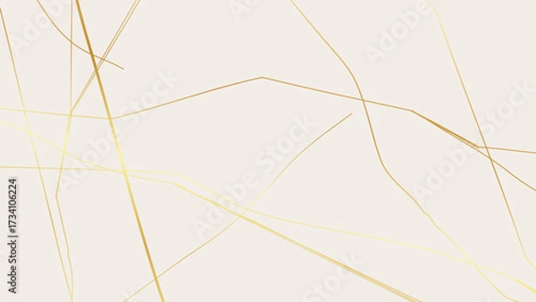 Fototapeta Gold Kintsugi crack pattern on whitish background