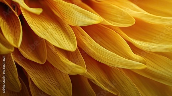 Obraz Close-up view of a sunflower's vibrant yellow petals