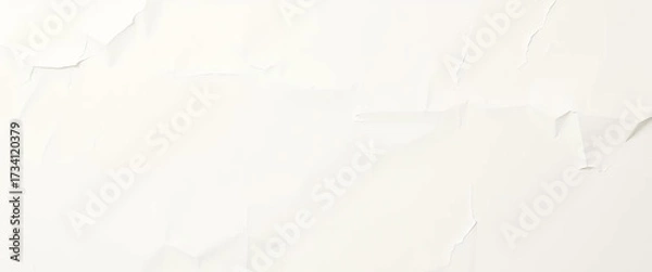 Fototapeta Subtle, crumpled, off-white paper texture with faint lines,  cream,  stationery