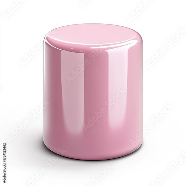 Obraz Pink cylinder, glossy surface,  simple form