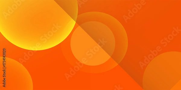 Obraz Abstract orange background with circles. Vector illustration