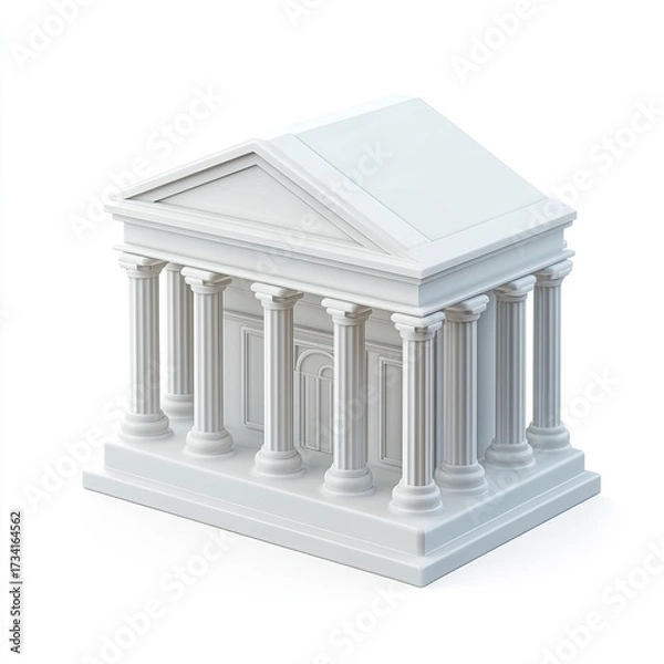 Obraz Small, white, classical temple model