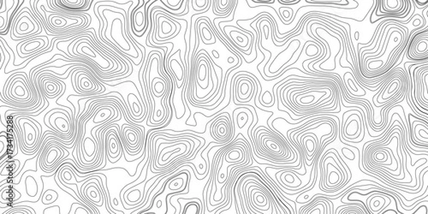 Fototapeta Topographic map background geographic line map with elevation assignments. Modern design with White background with topographic wavy pattern design.paper texture Imitation of a geographical map shades