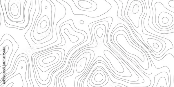 Fototapeta Topographic map background geographic line map with elevation assignments. Modern design with White background with topographic wavy pattern design.paper texture Imitation of a geographical map shades