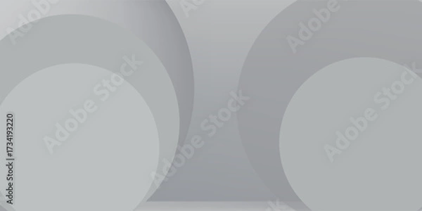 Obraz Abstract white and grey background with circles. Vector illustration