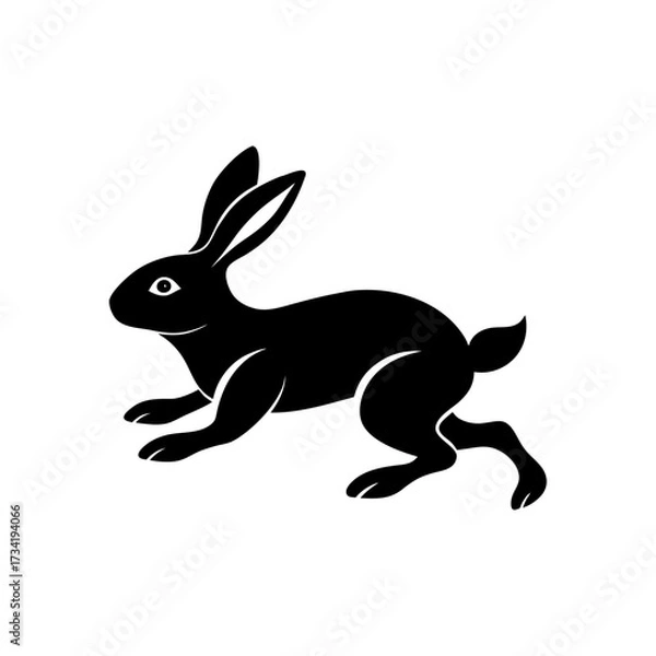 Fototapeta vector illustration of a rabbit