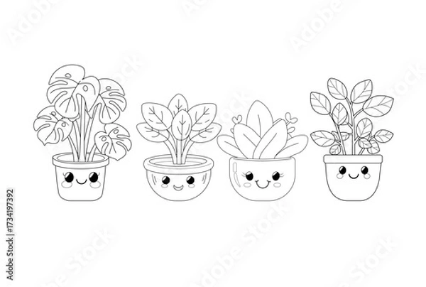 Fototapeta Cute plants Vector