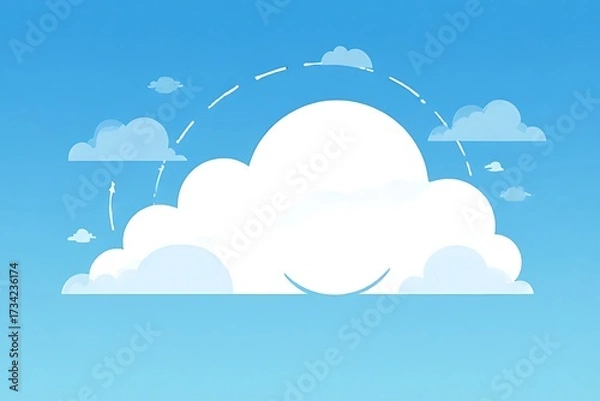 Fototapeta blue sky with clouds