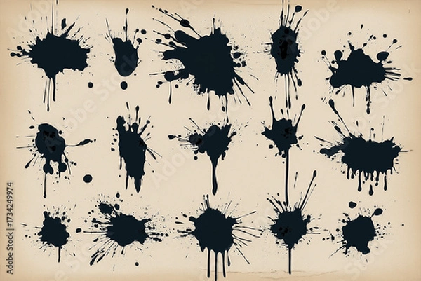 Fototapeta Ink Splatter for Grunge Design Elements