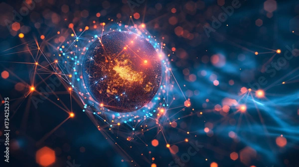 Fototapeta Futuristic artificial intelligence concept