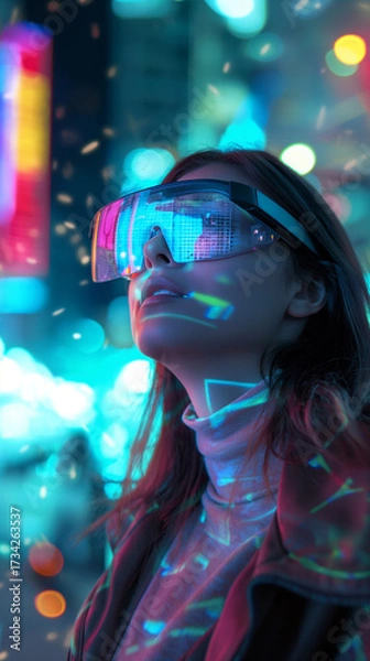 Fototapeta Futuristic artificial intelligence concept