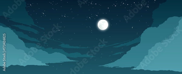 Obraz stylizowane ilustracja nieba