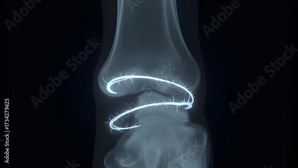 Obraz Spiral Fracture Fibula Helical Crack Pattern Torsional Injury