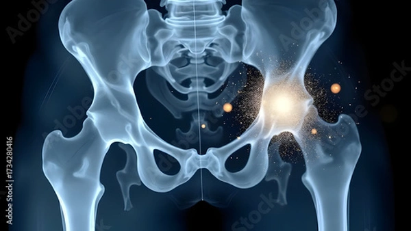 Obraz Hip Implant Wear Particles Causing Bone Destruction