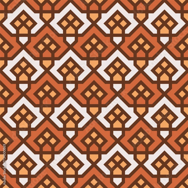 Fototapeta Geometric Tangier Style Arabesque Pattern for Textile and Wallpaper Background
