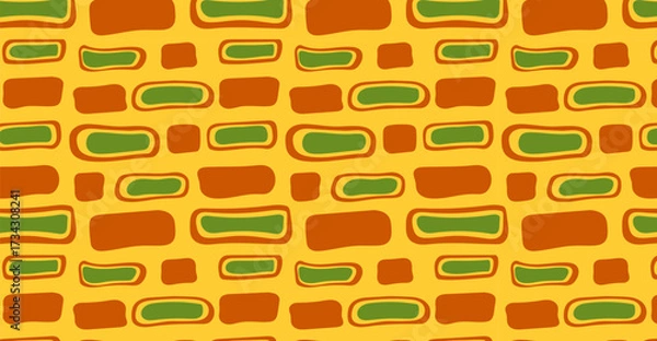 Fototapeta Abstract seamless pattern in afro style. Hand drawn abstract seamless pattern, simple style - great for textiles, banners, wallpapers, wrapping.
Vector EPS10