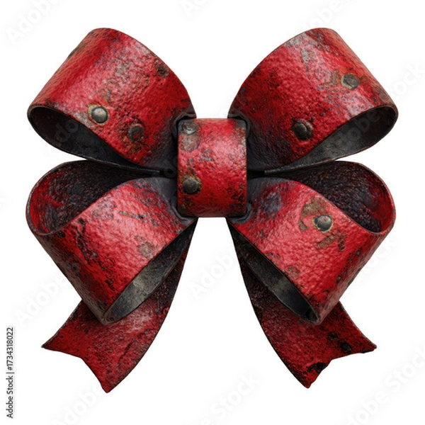 Fototapeta Rustic Red Metal Bow