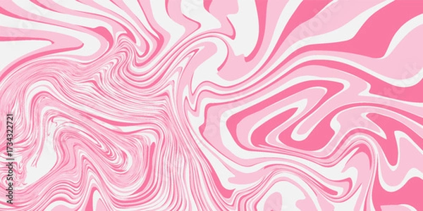 Fototapeta Candy color sunburst background. Abstract pink cream sunbeams design wallpaper. Colorful spinning lines for template, banner, poster, flyer. Sweet rotating cartoon swirl or whirlpool.