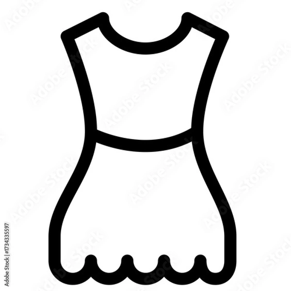 Fototapeta Dress Outline Simple