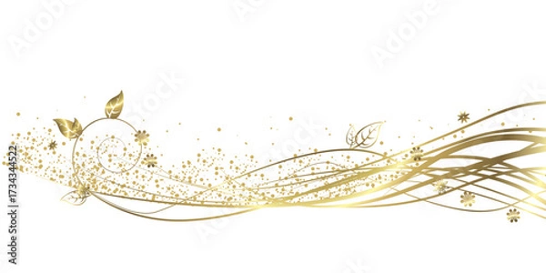 Fototapeta Golden decorative design element