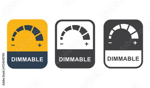Obraz Dimmable LED logo vector design.