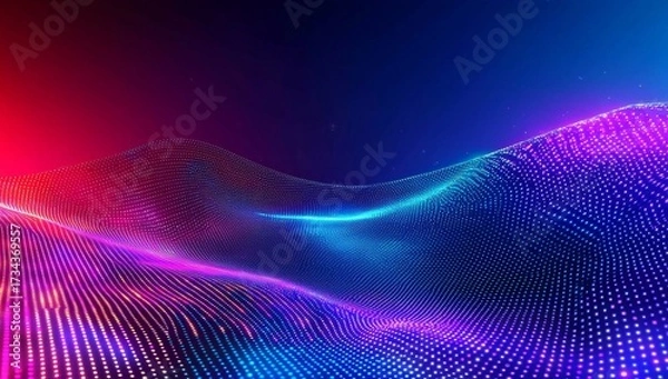 Fototapeta Neon backgrounds illuminated by glowing laser lines create a unique atmosphere.
